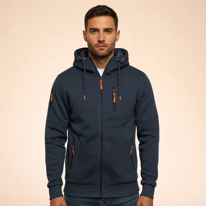 Billy | Men's Casual Zipper Hoodie Jacket-Metro Lane Plaza