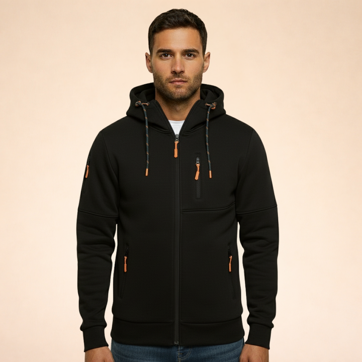 Billy | Men's Casual Zipper Hoodie Jacket-Metro Lane Plaza