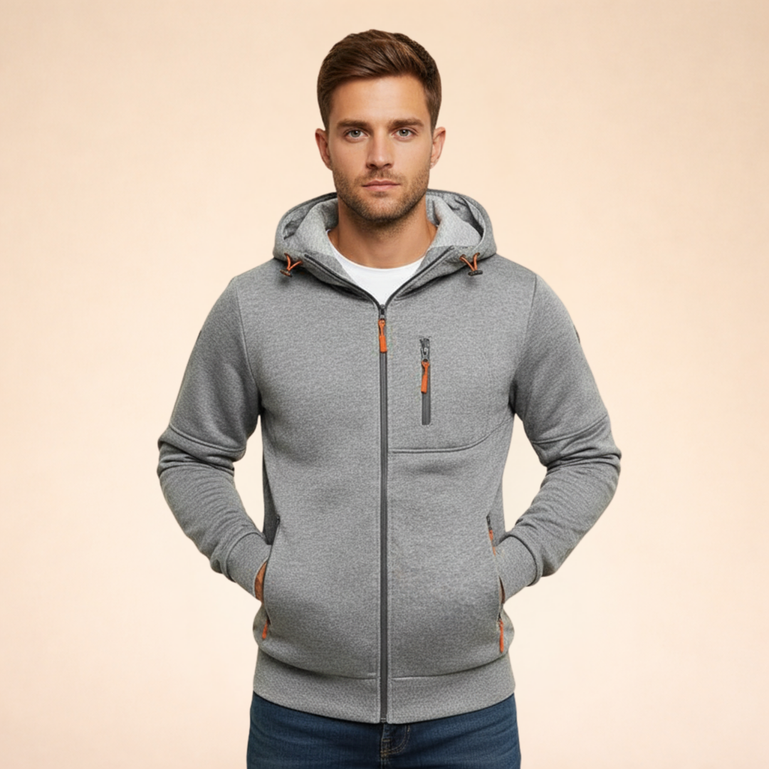 Billy | Men's Casual Zipper Hoodie Jacket-Metro Lane Plaza