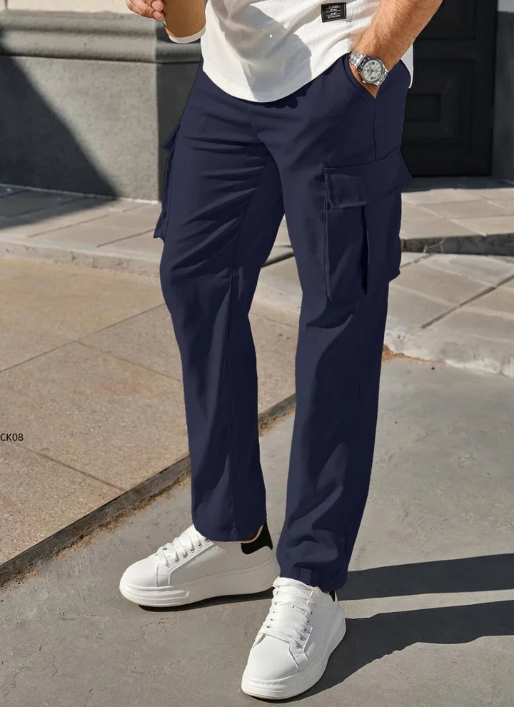 Zane | Men's Lightweight Multi-Pocket Utility Trousers-Metro Lane Plaza