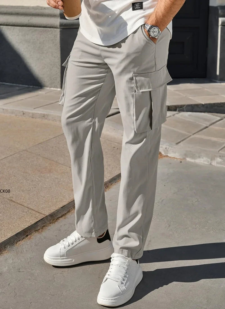 Zane | Men's Lightweight Multi-Pocket Utility Trousers-Metro Lane Plaza
