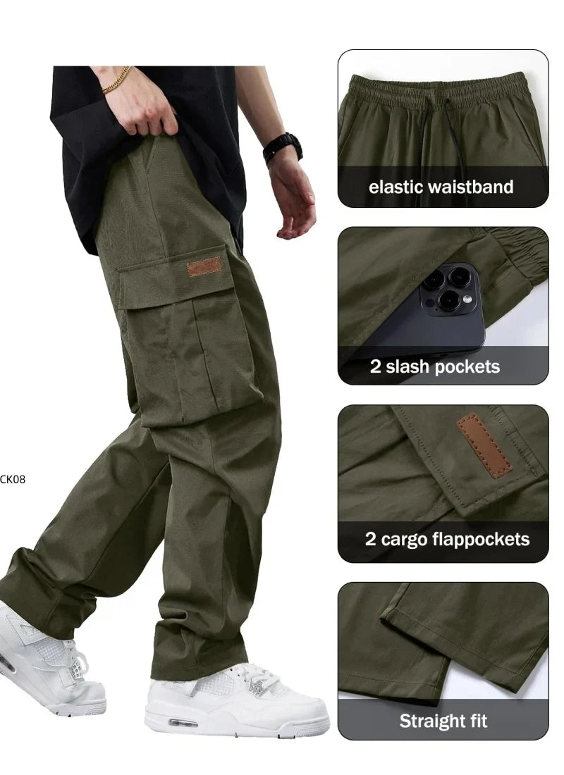 Zane | Men's Lightweight Multi-Pocket Utility Trousers-Metro Lane Plaza