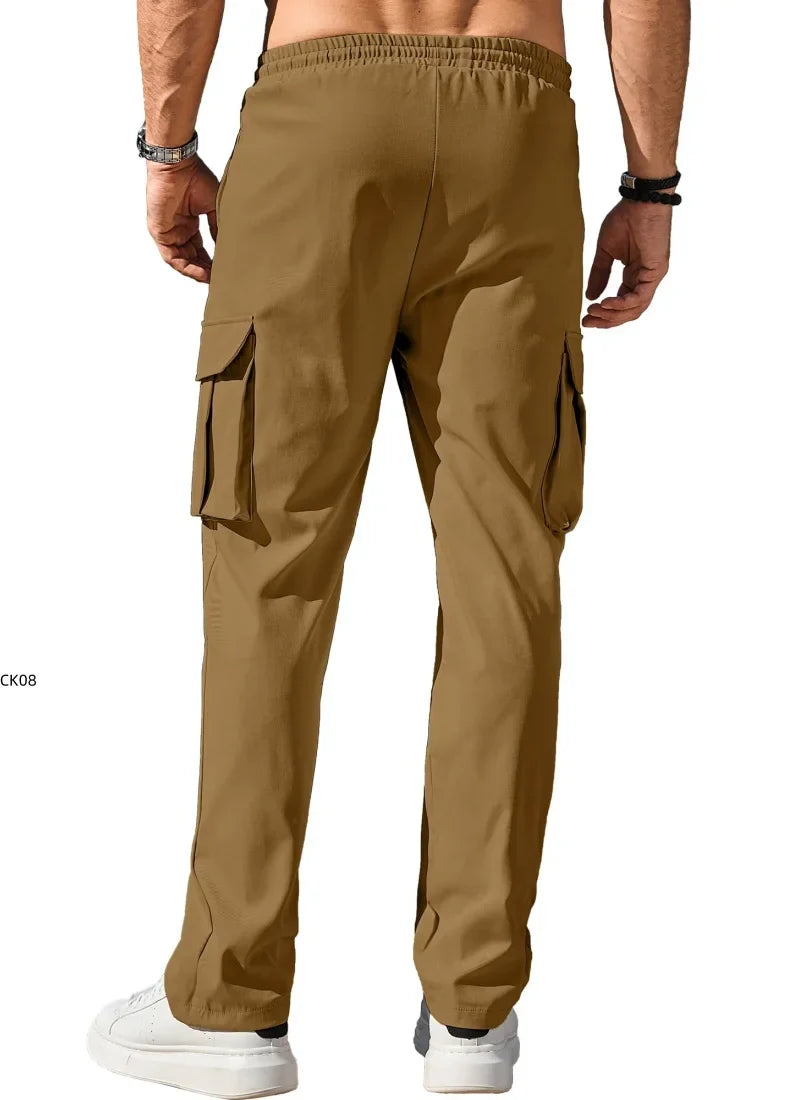 Zane | Men's Lightweight Multi-Pocket Utility Trousers-Metro Lane Plaza