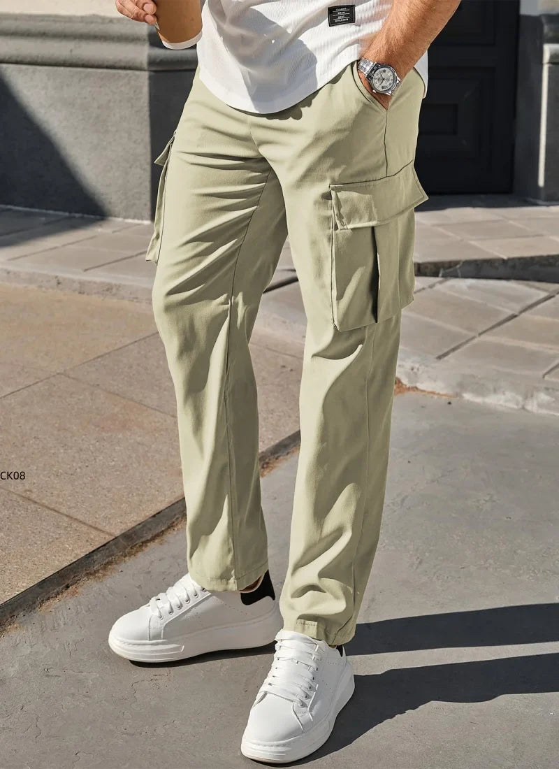 Zane | Men's Lightweight Multi-Pocket Utility Trousers-Metro Lane Plaza