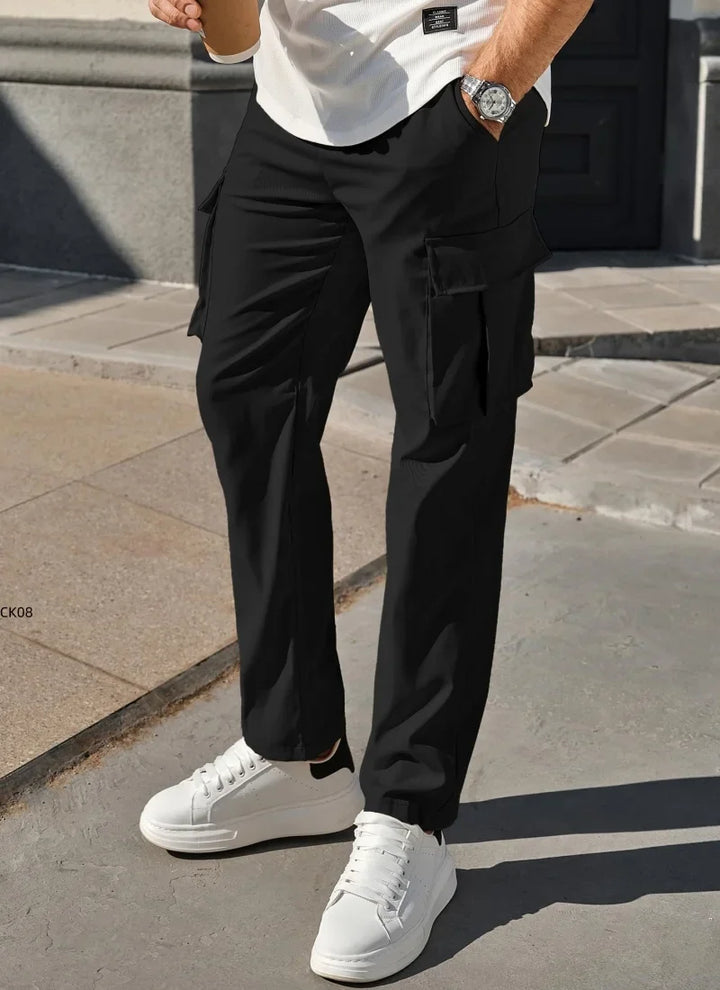 Zane | Men's Lightweight Multi-Pocket Utility Trousers-Metro Lane Plaza