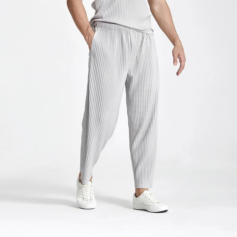Hugo | Men's Loose Fit Summer Casual Trousers-Metro Lane Plaza