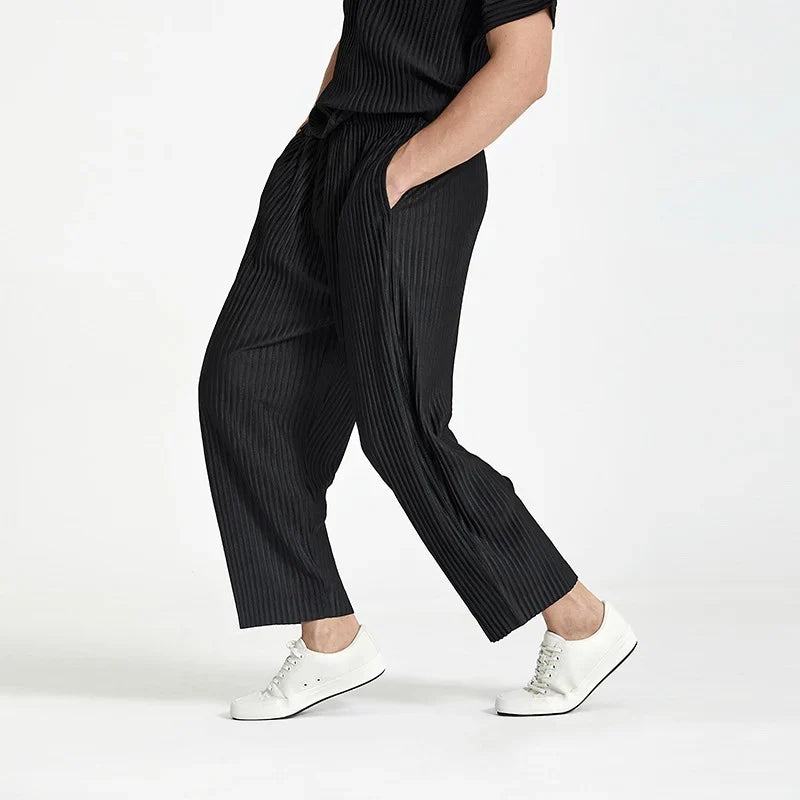 Hugo | Men's Loose Fit Summer Casual Trousers-Metro Lane Plaza