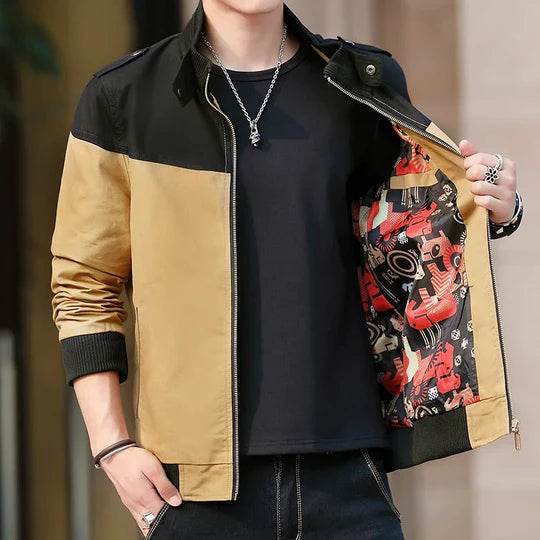 Ethan | Men's Stylish Cozy Bomber Jacket-Metro Lane Plaza
