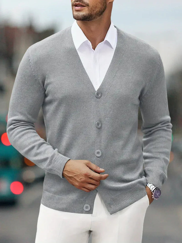 Leo | Men's Timeless Comfort Cardigan-Metro Lane Plaza