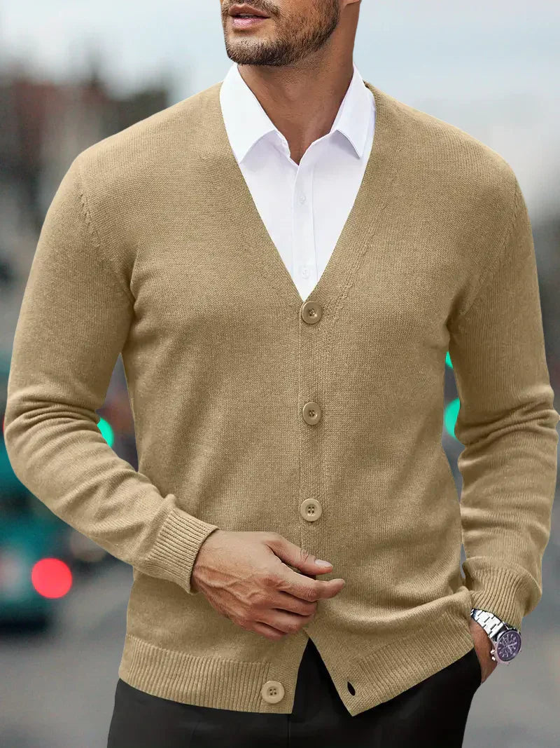 Leo | Men's Timeless Comfort Cardigan-Metro Lane Plaza