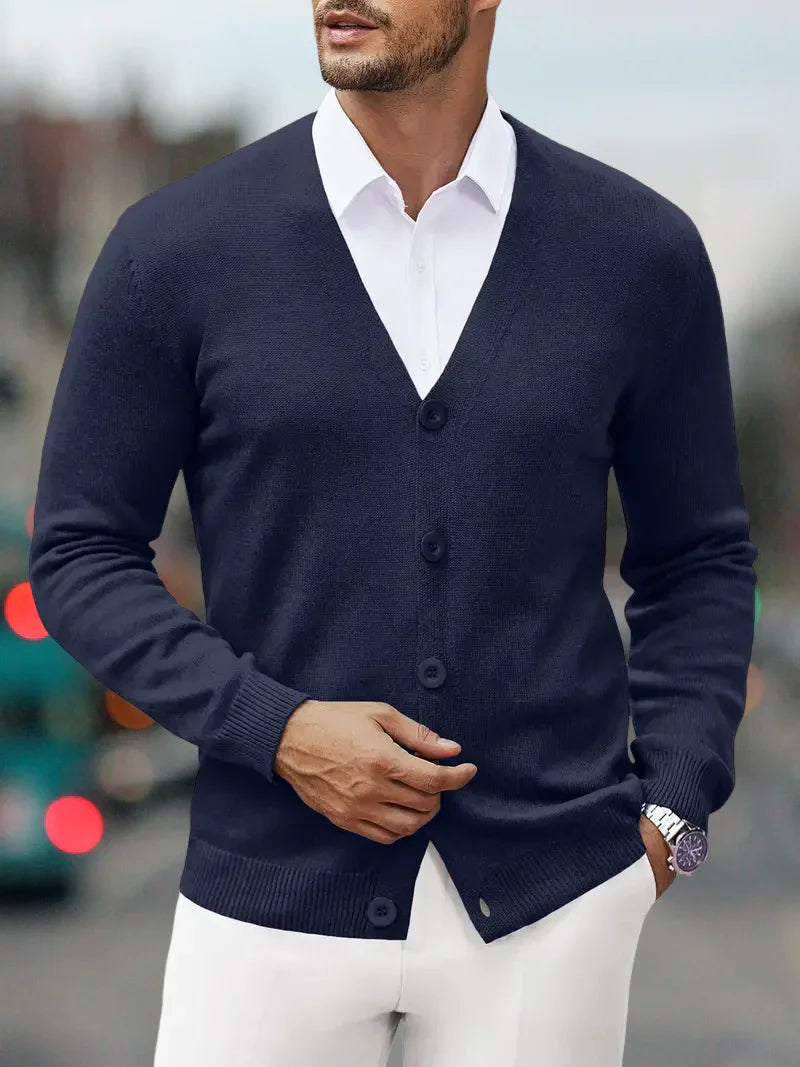 Leo | Men's Timeless Comfort Cardigan-Metro Lane Plaza