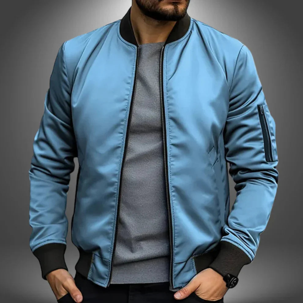 Logan | Lightweight Men's Windbreaker Bomber Jacket-Metro Lane Plaza