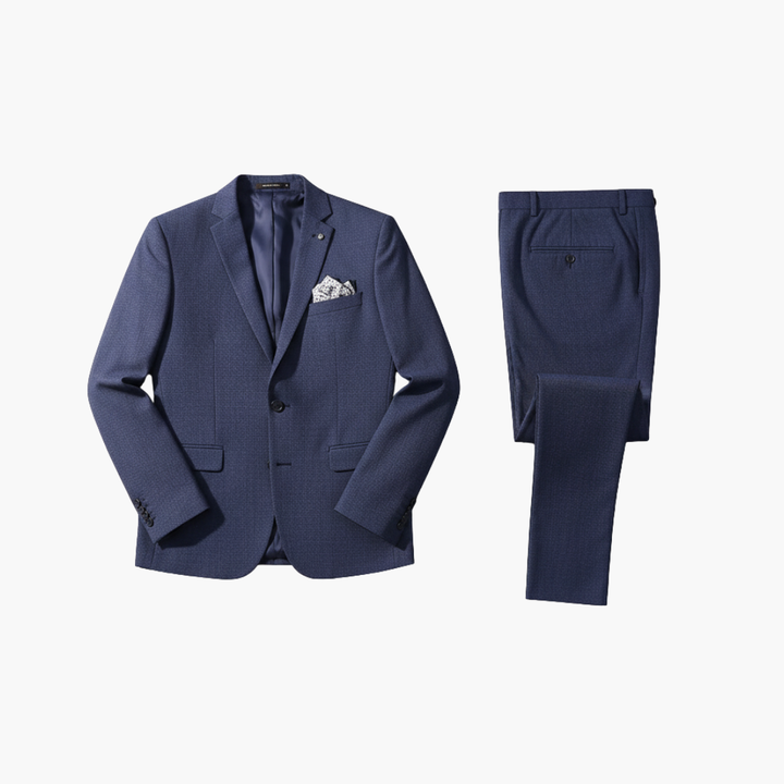 Men's Suit Set with Jacket and Tailored Slim Trousers