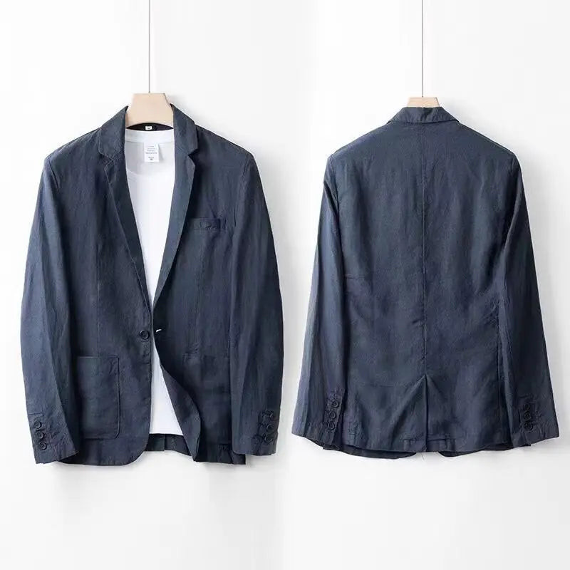 Men's 3-Piece Breathable Linen Summer Suit Set-Metro Lane Plaza