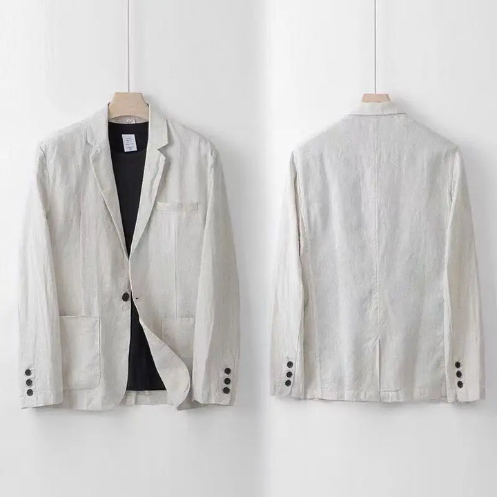 Men's 3-Piece Breathable Linen Summer Suit Set-Metro Lane Plaza