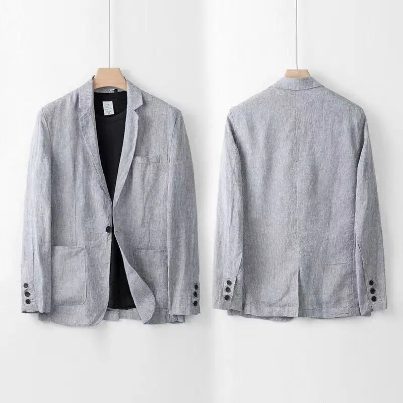 Men's 3-Piece Breathable Linen Summer Suit Set-Metro Lane Plaza