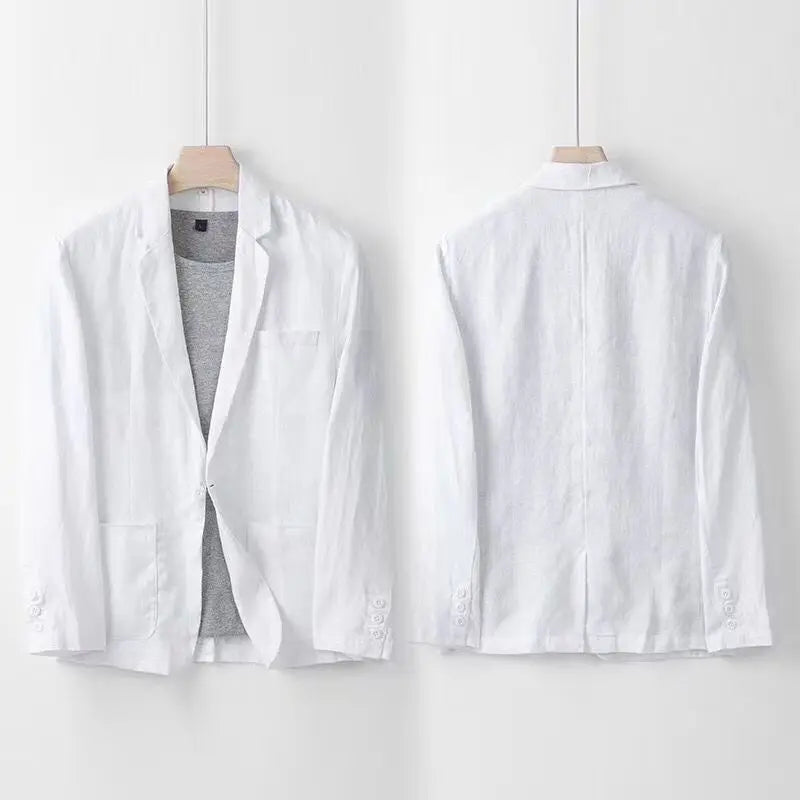 Men's 3-Piece Breathable Linen Summer Suit Set-Metro Lane Plaza