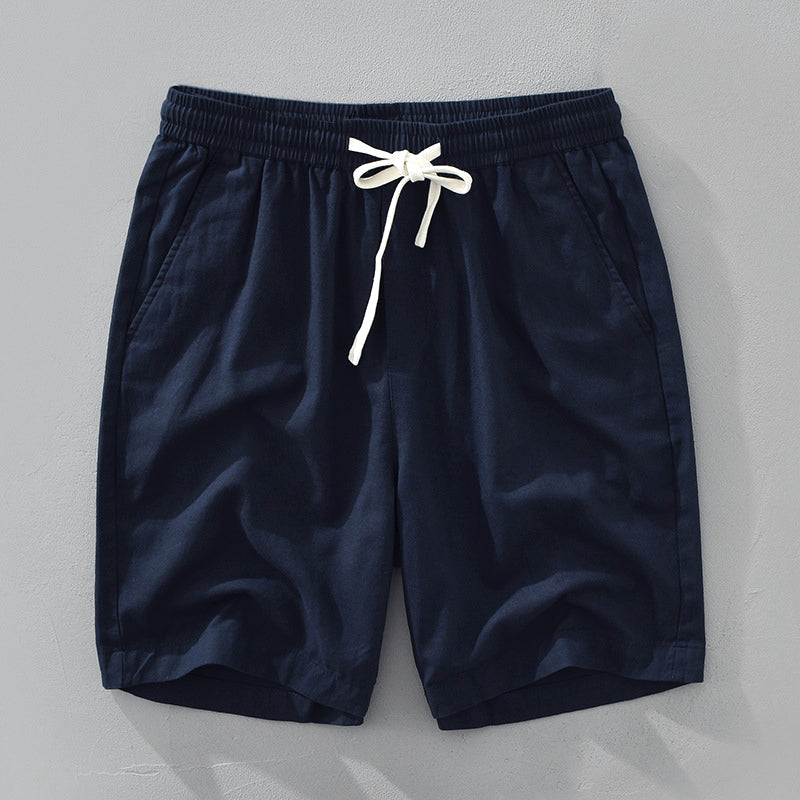 Men's Casual Linen Shorts for Summer Beachwear-Metro Lane Plaza