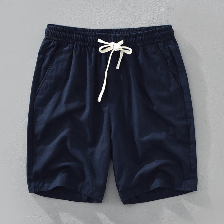 Men's Casual Linen Shorts for Summer Beachwear-Metro Lane Plaza