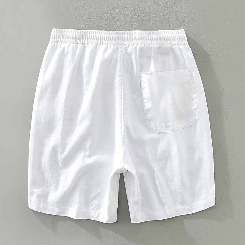 Men's Casual Linen Shorts for Summer Beachwear-Metro Lane Plaza