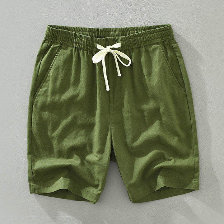 Men's Casual Linen Shorts for Summer Beachwear-Metro Lane Plaza