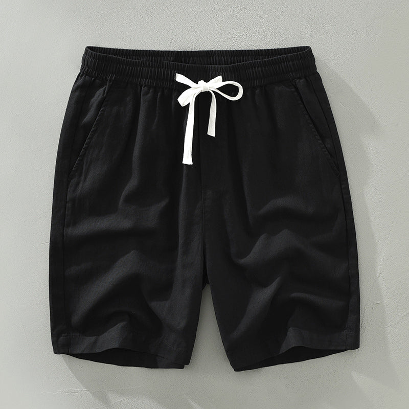 Men's Casual Linen Shorts for Summer Beachwear-Metro Lane Plaza