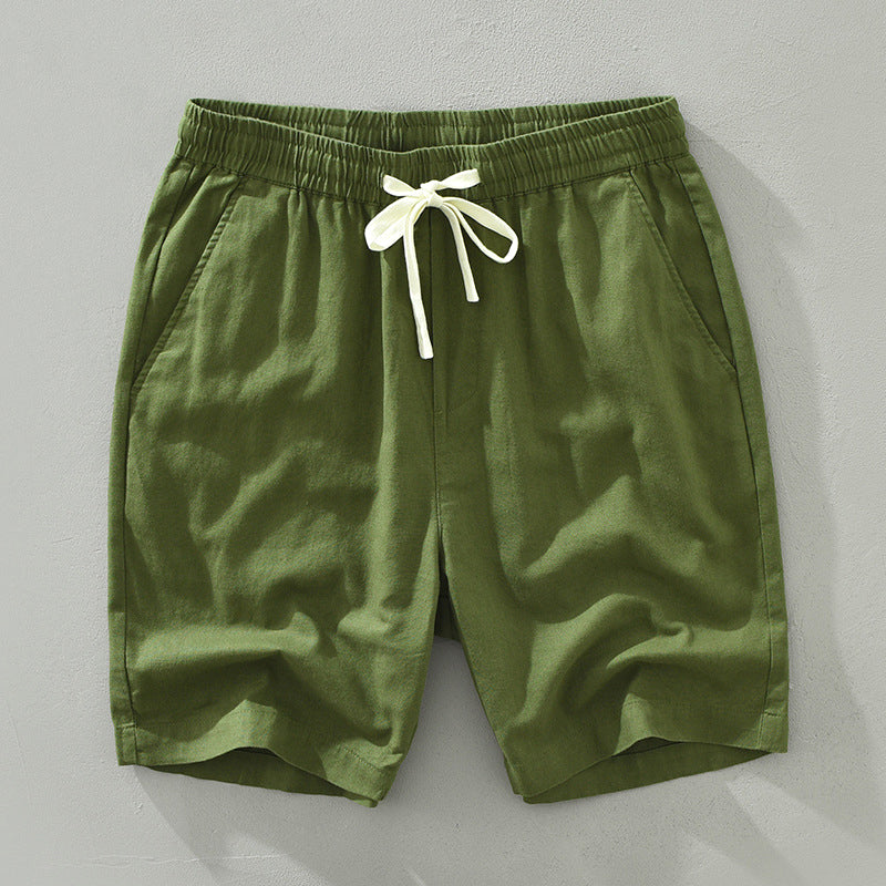 Men's Casual Linen Shorts for Summer Beachwear-Metro Lane Plaza