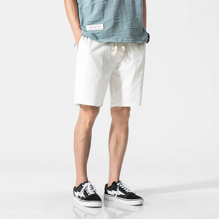 Men's Casual Summer Shorts with Tunnel Train Design-Metro Lane Plaza