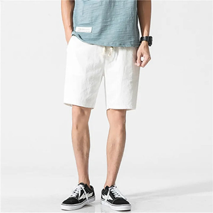 Men's Casual Summer Shorts with Tunnel Train Design-Metro Lane Plaza