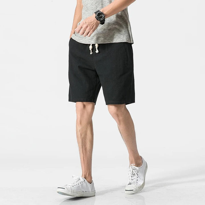 Men's Casual Summer Shorts with Tunnel Train Design-Metro Lane Plaza