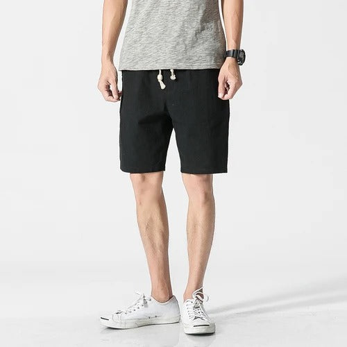 Men's Casual Summer Shorts with Tunnel Train Design-Metro Lane Plaza