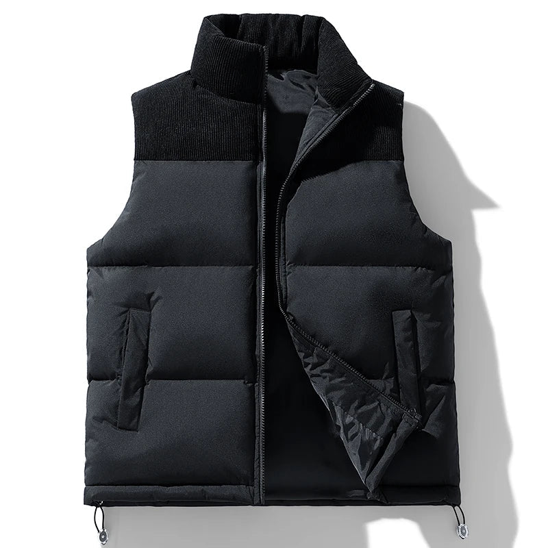 Chaqueta chaleco acolchada y elegante para hombre, para mayor abrigo