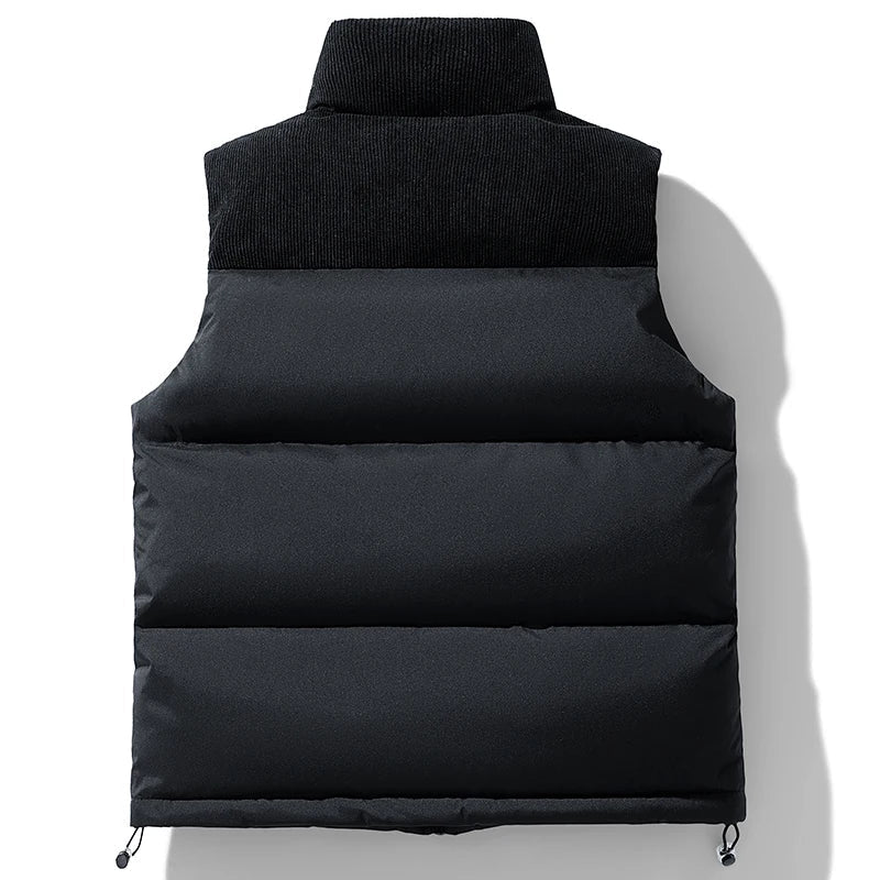 Chaqueta chaleco acolchada y elegante para hombre, para mayor abrigo