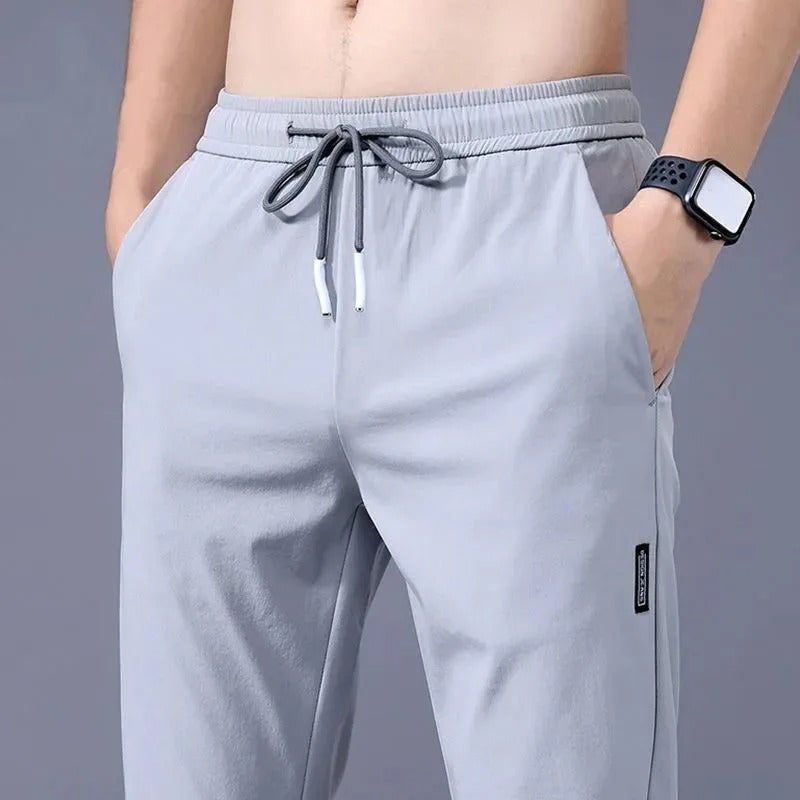 Men's Sporty Jogging Pants with Cord Drawstring-Metro Lane Plaza