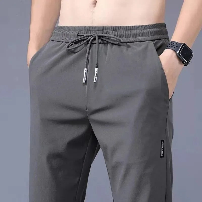 Men's Sporty Jogging Pants with Cord Drawstring-Metro Lane Plaza
