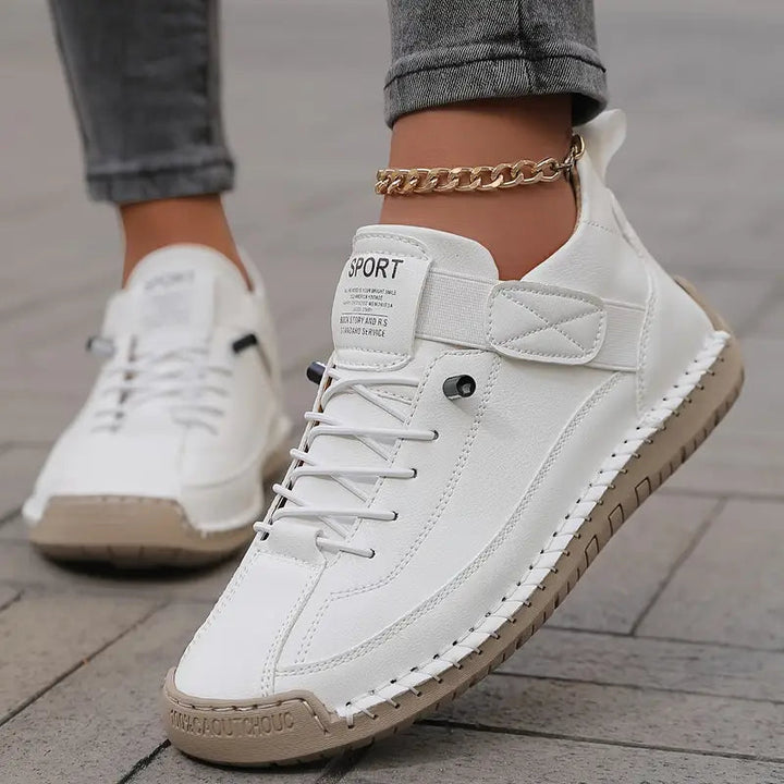 Marley Sneakers | Women's Lightweight Breathable Leather Sneakers-Metro Lane Plaza