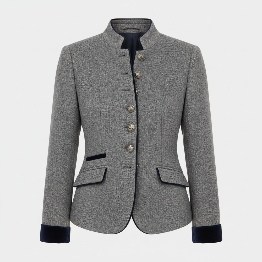 Nancy | Women's Modern Structured Urban Short Jacket-Metro Lane Plaza