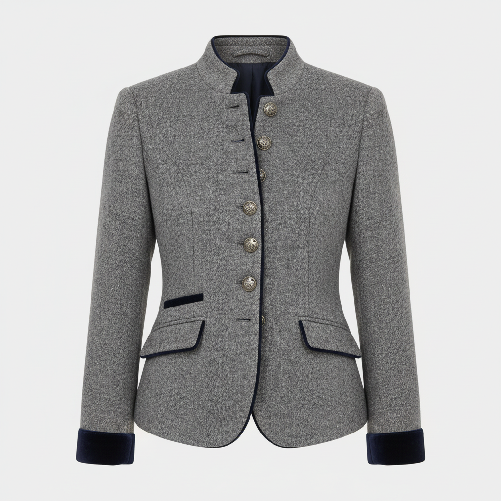 Nancy | Women's Modern Structured Urban Short Jacket-Metro Lane Plaza