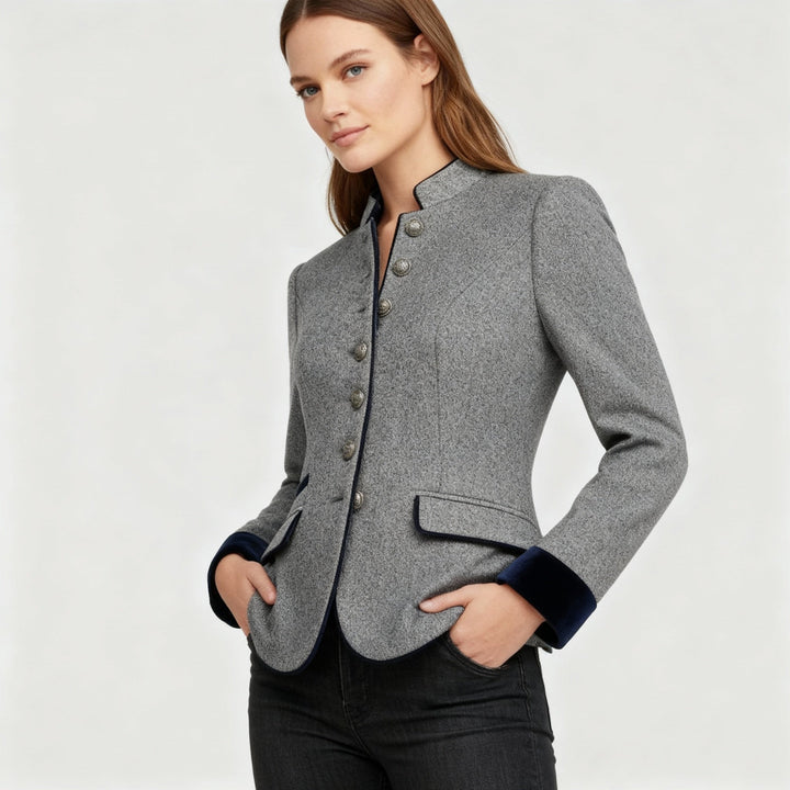 Nancy | Women's Modern Structured Urban Short Jacket-Metro Lane Plaza