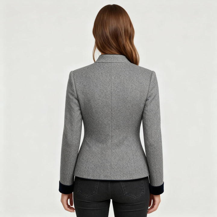 Nancy | Women's Modern Structured Urban Short Jacket-Metro Lane Plaza