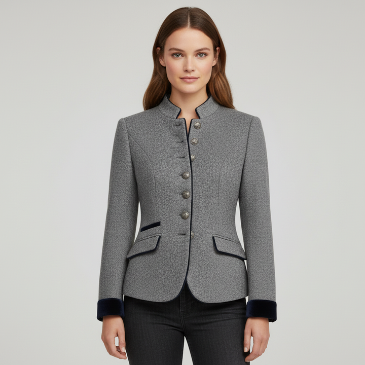 Nancy | Women's Modern Structured Urban Short Jacket-Metro Lane Plaza