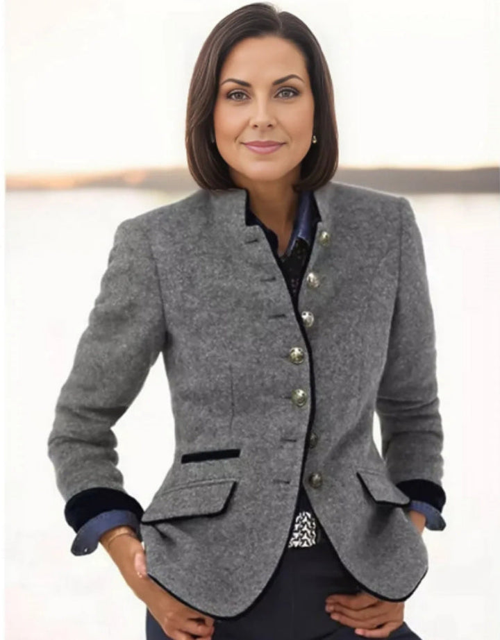 Nancy | Women's Modern Structured Urban Short Jacket-Metro Lane Plaza