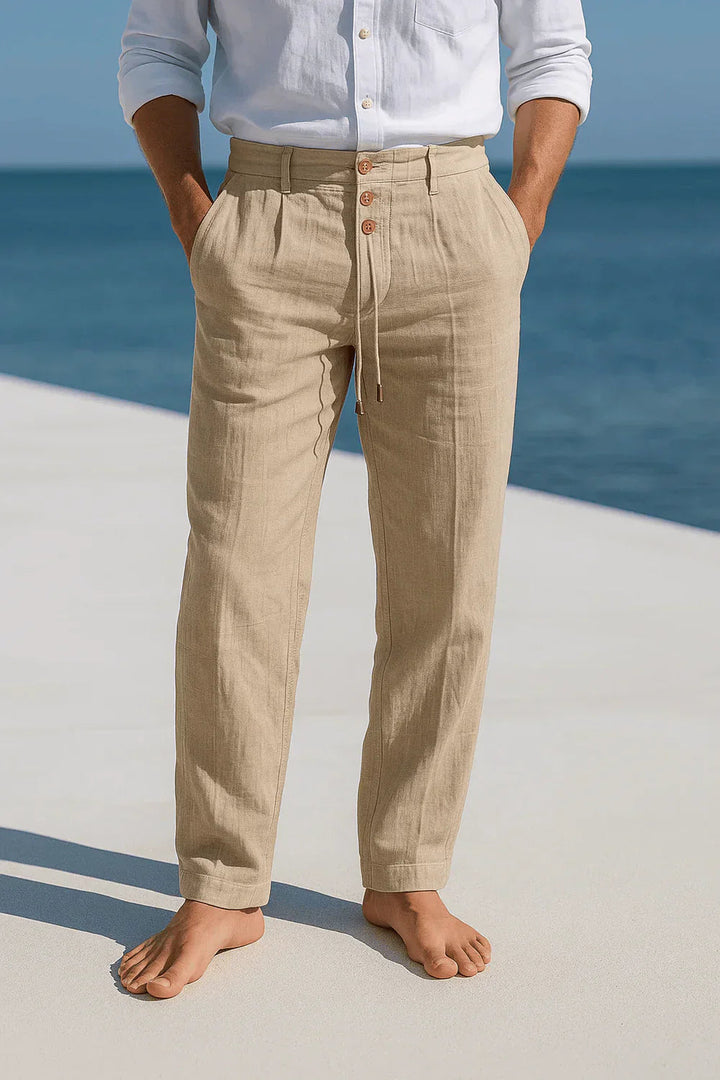 Michael | Men's Breathable Premium Cotton Summer Pants-Metro Lane Plaza