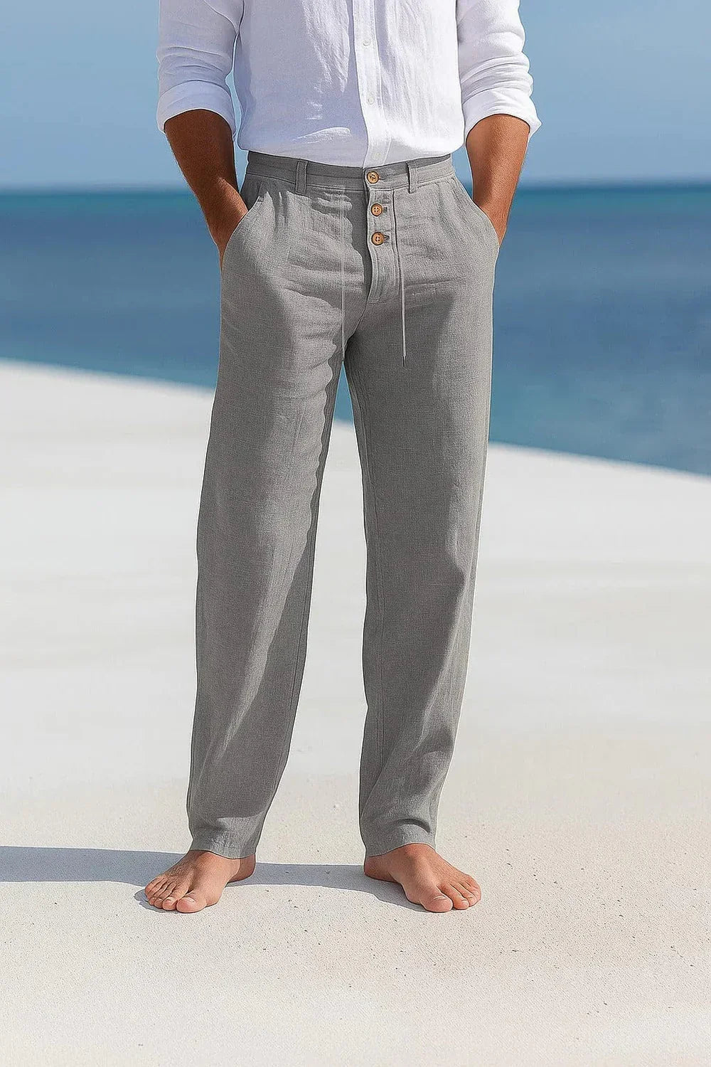 Michael | Men's Breathable Premium Cotton Summer Pants-Metro Lane Plaza