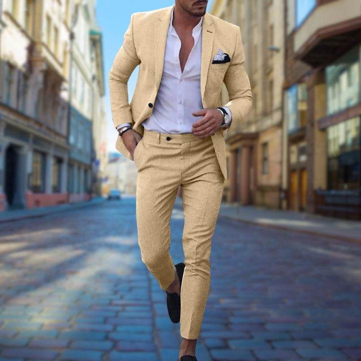 Men's Lightweight Breathable Slim Fit Summer Suit-Metro Lane Plaza