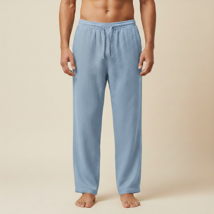 Mike | Men's Lightweight Stylish Linen Trousers-Metro Lane Plaza