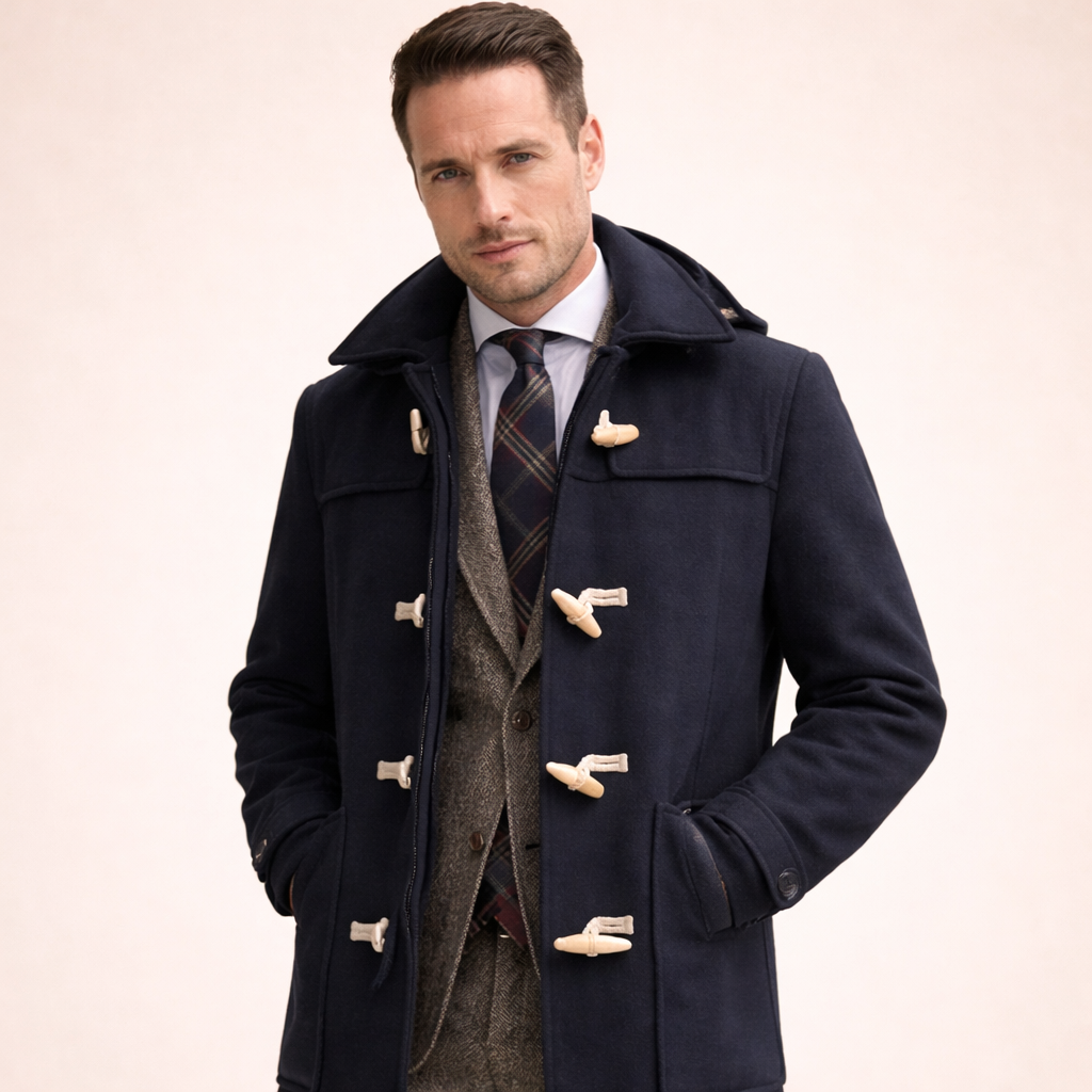 Theodore | Men's Elegant Wool Trench Coat for Cold Weather-Metro Lane Plaza