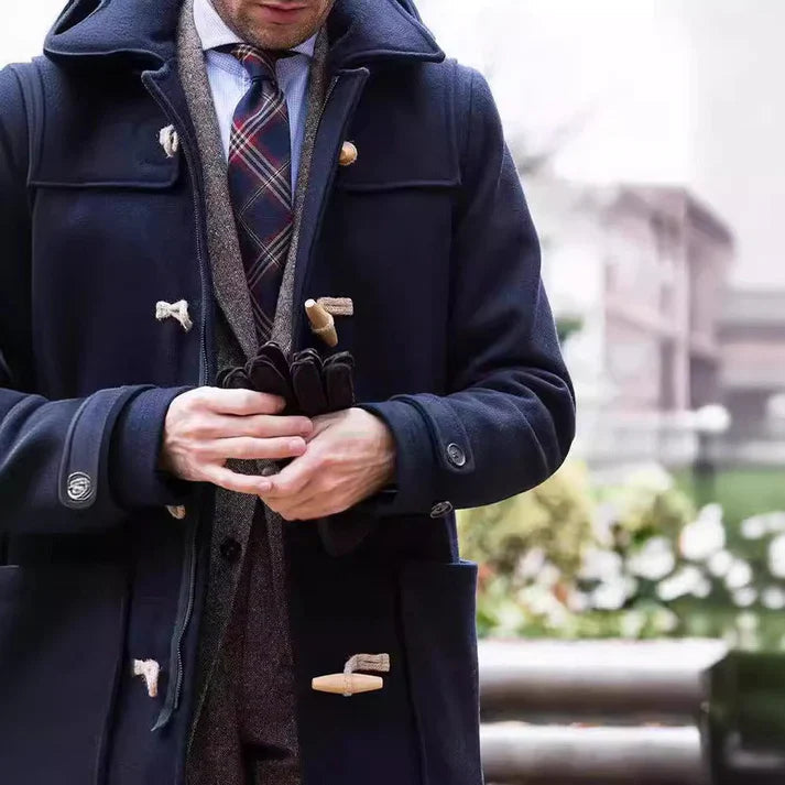 Theodore | Men's Elegant Wool Trench Coat for Cold Weather-Metro Lane Plaza