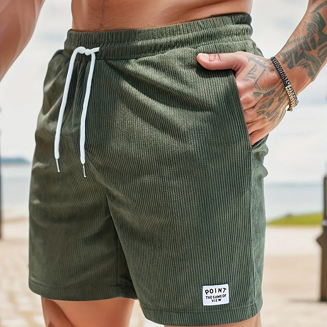 Alexander | Men's Classic Casual Corduroy Shorts-Metro Lane Plaza