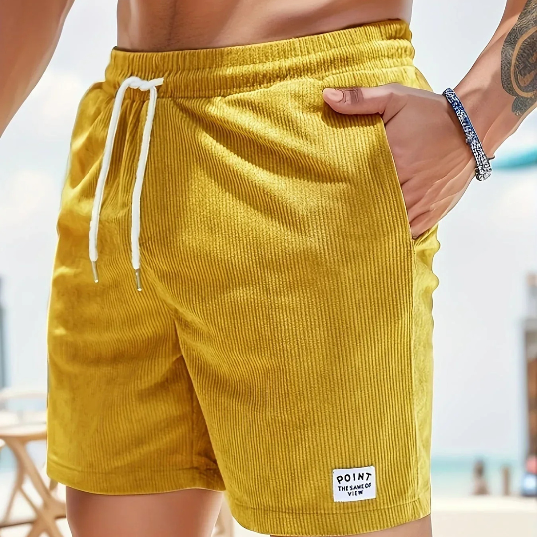 Alexander | Men's Classic Casual Corduroy Shorts-Metro Lane Plaza
